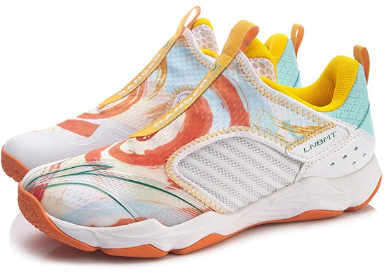 (W) Li-Ning Trainer Low 'Kameleon Putih Biru Oranye' AYTR002-1 Lookbook (W) Li-Ning Trainer Low 'Kameleon Putih Biru Oranye' AYTR002-1