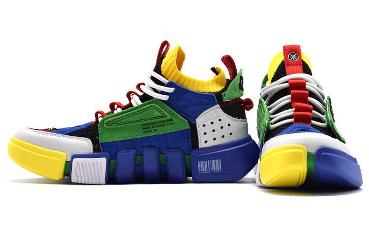 Lookbook LiNing李寧 悟道2 ACE 韋德之道 減震防滑耐磨 低筒 復古籃球鞋 女款 藍綠黃