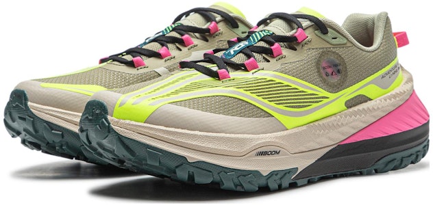 LiNing 李寧 的 盧 輕量高回彈 減震防滑耐磨 低筒 越野跑步鞋 女款 綠黃 Lookbook LiNing 李寧 的 盧 輕量高回彈 減震防滑耐磨 低筒 越野跑步鞋 女款 綠黃