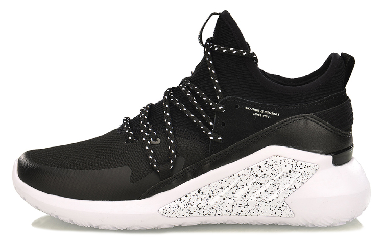 (W) Li-Ning Weave Casual Mid-Top 'Black White'