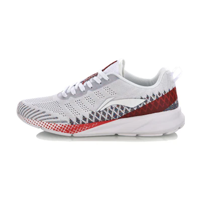 (W) Li-Ning Weaving Shock-Absorbing Running Shoes 'White Red'