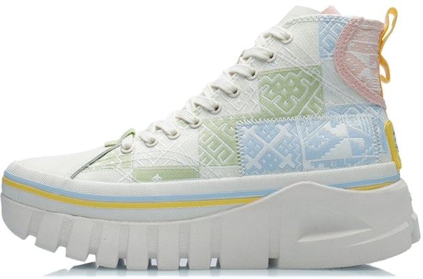 (Women) Li-Ning Weiwu High 'Comfort Casual White Green' AGCR270-1 Buy (Women) Li-Ning Weiwu High 'Comfort Casual White Green' AGCR270-1