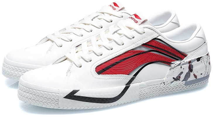 (W) Zapatos Vintage Li-Ning Weiwu Semana de la Moda París 'Blanco Rojo' AECR038-3 Lookbook (W) Zapatos Vintage Li-Ning Weiwu Semana de la Moda París 'Blanco Rojo' AECR038-3
