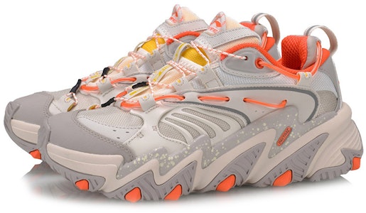 李宁 X-Claw 猫爪 減震防滑 低幫 運動休閒鞋 女款 灰橙 Lookbook 李宁 X-Claw 猫爪 減震防滑 低幫 運動休閒鞋 女款 灰橙