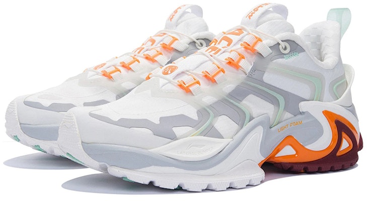 (Women) Li-Ning X-Claw ACE 'Grey Neon Orange' AZGS026-3 Lookbook (Women) Li-Ning X-Claw ACE 'Grey Neon Orange' AZGS026-3