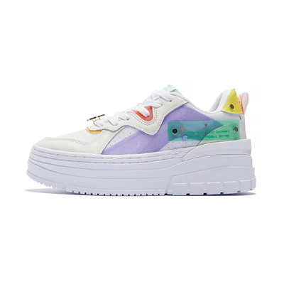 (W) Li-Ning Weiwu Classic Platform Shoes 'White Purple'