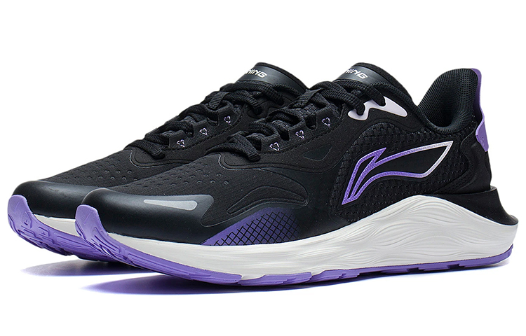 (W) Li-Ning Daily Running Clouds Running Shoes 'Black Purple' 圖 3