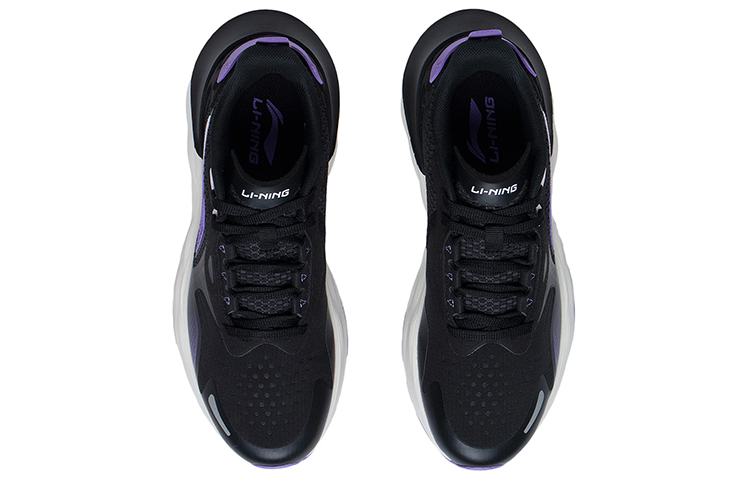 (W) Li-Ning Daily Running Clouds Running Shoes 'Black Purple' 圖 4