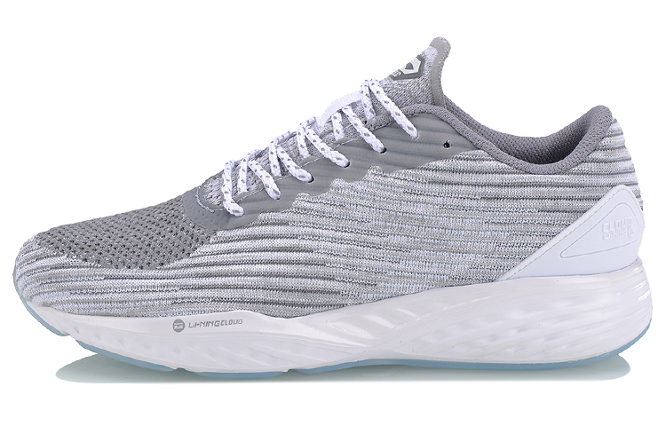 (W) Li-Ning Yun Technology Knit Running Shoes 'Grey White'