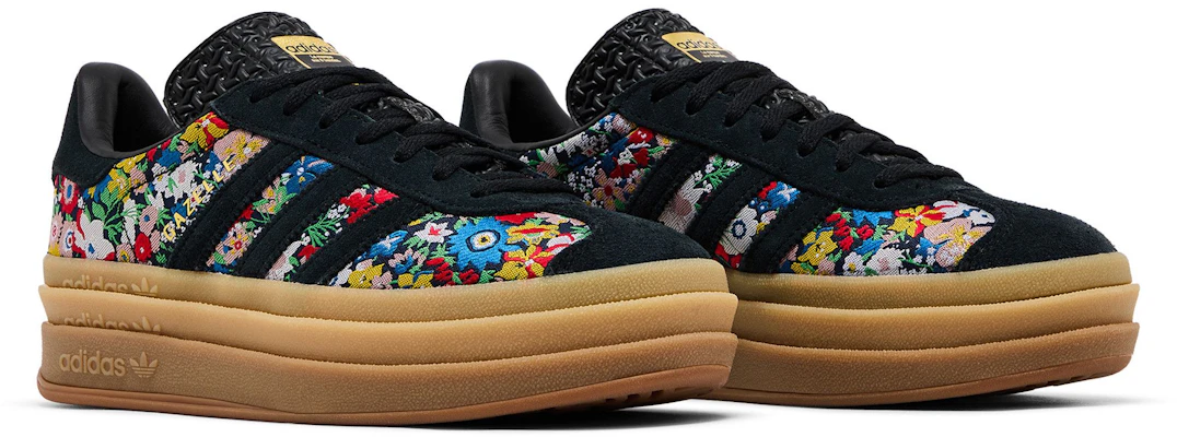 (W) 阿迪达斯Gazelle Bold Liberty London花卉刺绣鞋 JI2572 1