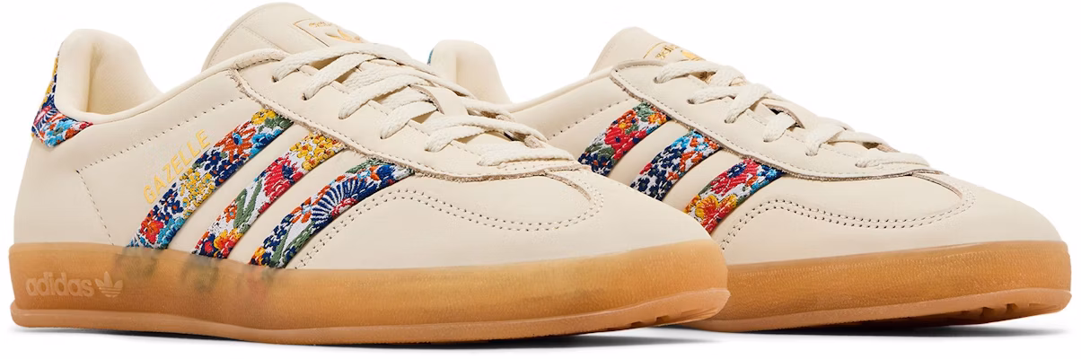 (Women) Liberty London x adidas Gazelle Indoor 'Floral Embroidery - Off White' JH7370 2