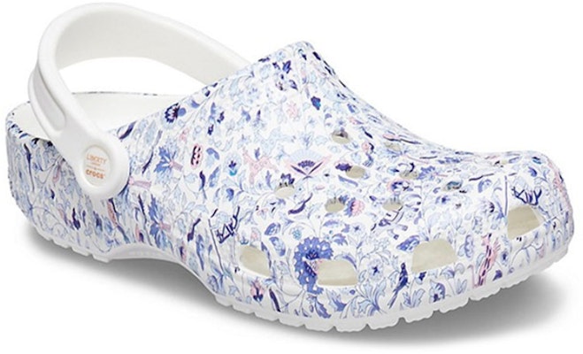 (W) Crocs Liberty London x Classic Clog Bunga Pantai Putih Sandal 206447-97E Order (W) Crocs Liberty London x Classic Clog Bunga Pantai Putih Sandal 206447-97E