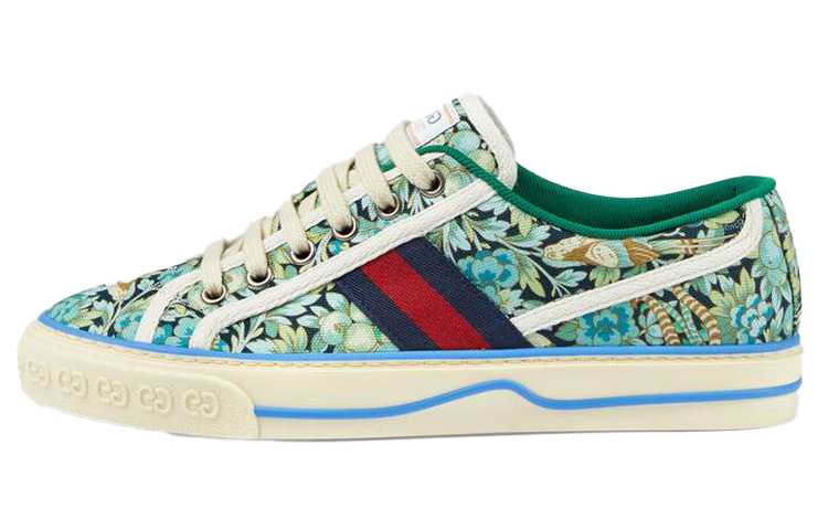 Buy (Women) Liberty of London x Gucci Tennis 1977 'Floral - Light Blue Green' 606110-2H930-4862