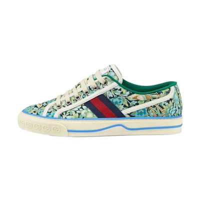 (W) Liberty of London Gucci Tennis 1977 'Floral - Light Blue Green'