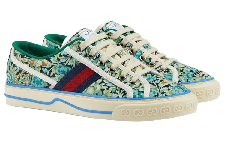 Order (Women) Liberty of London x Gucci Tennis 1977 'Floral - Light Blue Green' 606110-2H930-4862