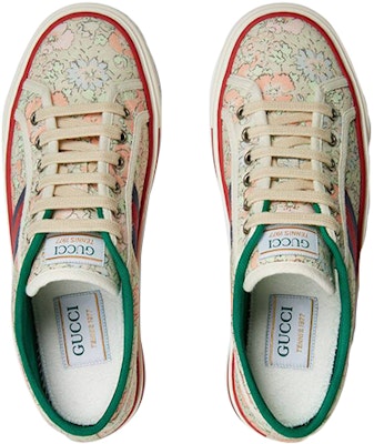 (W) リバティ×グッチ Tennis 1977 花柄ミント 606110-2I410-3960 Shop (W) リバティ×グッチ Tennis 1977 花柄ミント 606110-2I410-3960