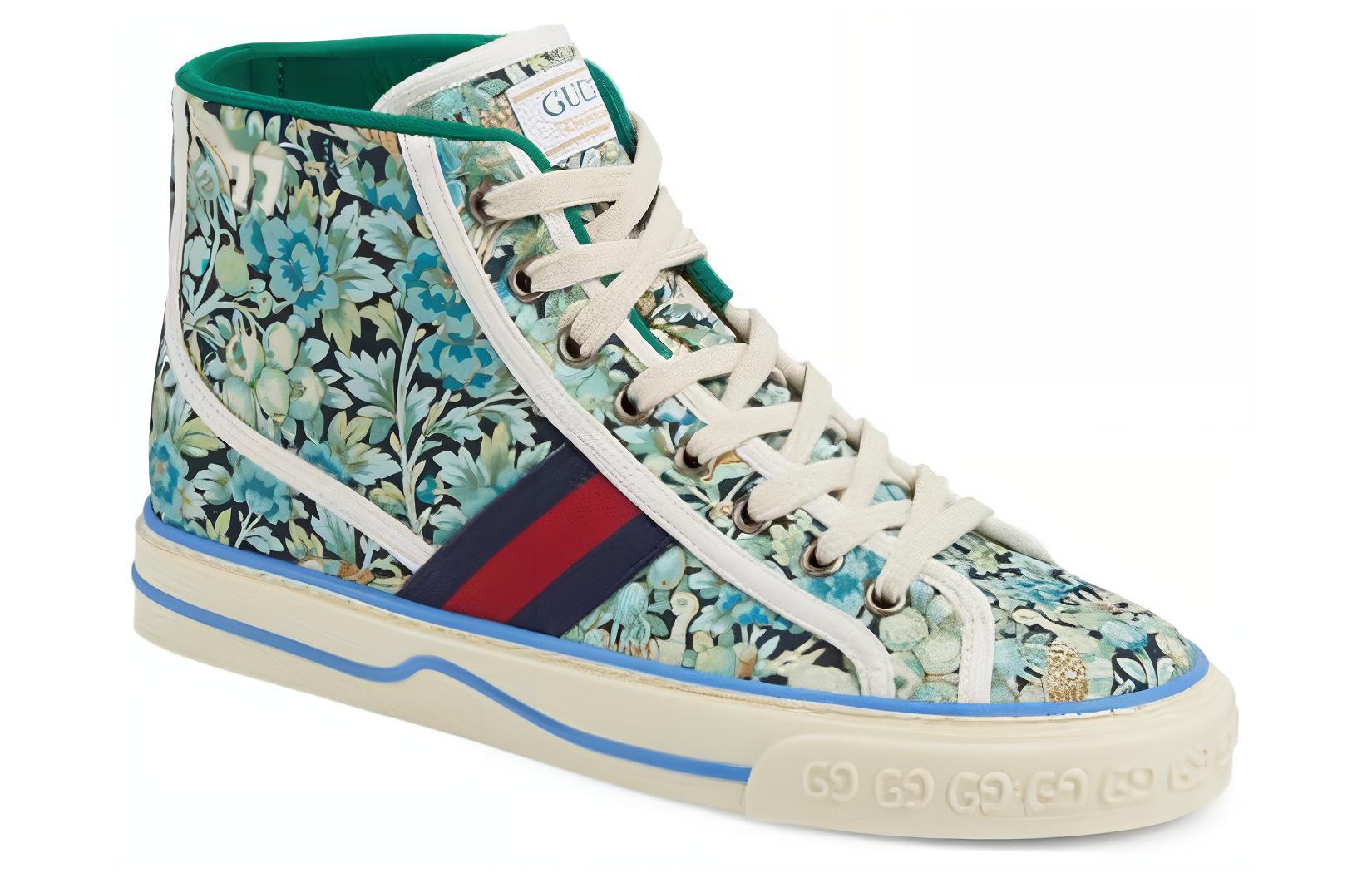 Order (W) Liberty of London x Gucci Tennis 1977 High 'Bunga - Biru Hijau Muda' 627838-2H920-4861
