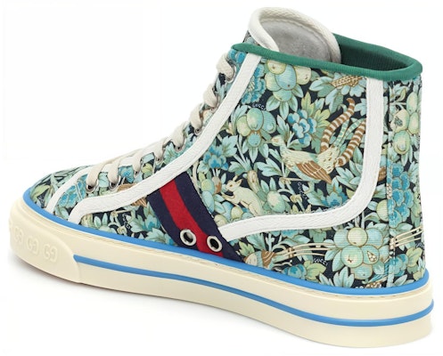 (W) Liberty of London x Gucci Tennis 1977 High 'Bunga - Biru Hijau Muda' 627838-2H920-4861 Lookbook (W) Liberty of London x Gucci Tennis 1977 High 'Bunga - Biru Hijau Muda' 627838-2H920-4861