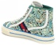 Lookbook (W) Liberty of London x Gucci Tennis 1977 Tinggi 'Floral - Biru Hijau Muda' 627838-2H920-4861