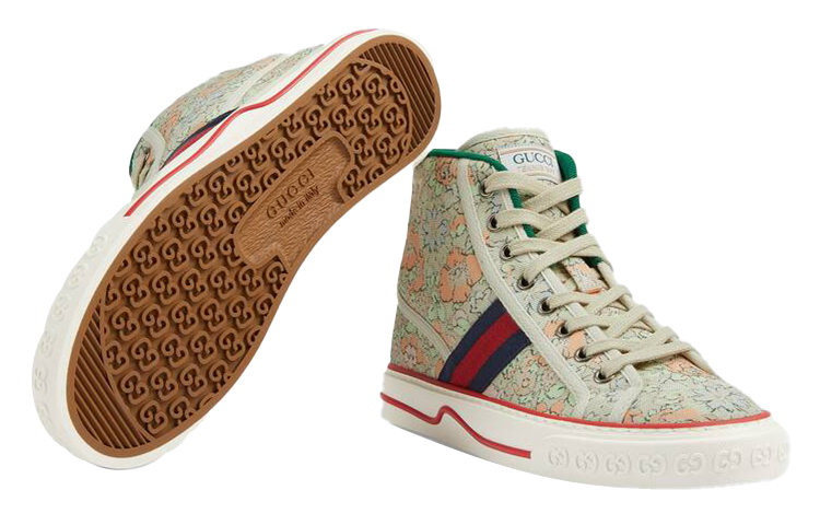 Purchase (W) Liberty of London x Gucci Tennis 1977 High ''Blumen - Mintgrün'' 627838-2I420-3961