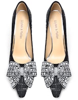 莉莉薇剪秋法式蝴蝶結方頭粗跟高跟鞋女款黑色 Lookbook 莉莉薇剪秋法式蝴蝶結方頭粗跟高跟鞋女款黑色