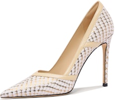 (Women) Lily Wei 'Gold Scale Stiletto Mules' J-122 (Women) Lily Wei 'Gold Scale Stiletto Mules' J-122