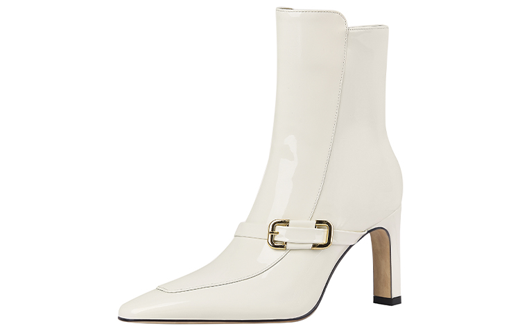 (Women) Lily Wei Ankle Boot 'White Metallic Side Zip' M2-060