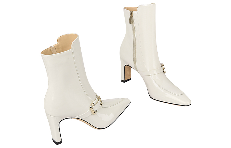 Lookbook (W) 릴리 웨이 메탈릭 앵클부츠 (화이트) M2-060