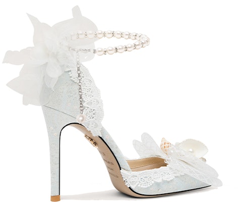 (Women) Lily Wei Blue Pearl-Ankle Strap Pointed Toe Stiletto Heels 10cm 'Weekend Rendezvous' NN-403 Order (Women) Lily Wei Blue Pearl-Ankle Strap Pointed Toe Stiletto Heels 10cm 'Weekend Rendezvous' NN-403