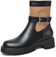 (Women) Lily Wei Chelsea Boot 'Black Leather Thick Sole with Side Zipper' XPJ-058 (Women) Lily Wei Chelsea Boot 'Black Leather Thick Sole with Side Zipper' XPJ-058