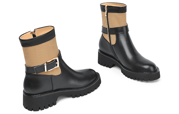 Lookbook (W) But Chelsea Lily Wei 'Kulit Hitam Tapak Tebal dengan Zip Sisi' XPJ-058