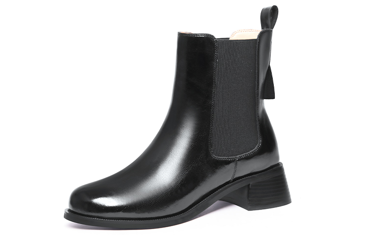 (Women) Lily Wei Chelsea Boot 'Tan Ankle Casual Chunky Heel' KX-001-a