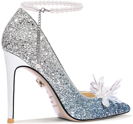 (Women) Lily Wei Cinderella 'Blue Gradient Glitter Leather Rhinestone Pearl Buckle High Heels' NN-196 Order (Women) Lily Wei Cinderella 'Blue Gradient Glitter Leather Rhinestone Pearl Buckle High Heels' NN-196