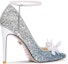 Order (W) Lily Wei Cinderella 'Kasut Tumit Tinggi Kulit Kilauan Biru dengan Kilauan Permata' NN-196