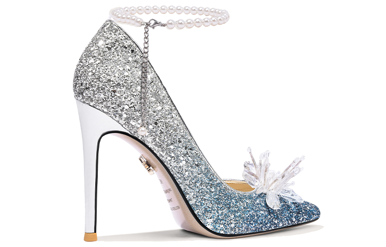 Order (W) 릴리웨이 신데렐라 블루 그라데이션 힐 (Lily Wei Cinderella Blue Gradation Heels) NN-196