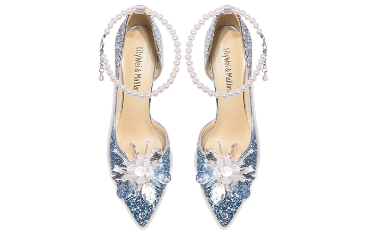 Lookbook (W) 릴리웨이 신데렐라 블루 그라데이션 힐 (Lily Wei Cinderella Blue Gradation Heels) NN-196
