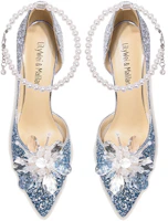 Lookbook (W) Lily Wei Cenicienta 'Tacones Altos Azul Degradado con Brillo y Perlas de Cristal' NN-196