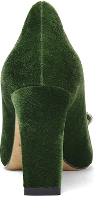 (Women) Lily Wei Custom Heels 'Green Velvet Rhinestone Buckle' M1-080 Shop (Women) Lily Wei Custom Heels 'Green Velvet Rhinestone Buckle' M1-080