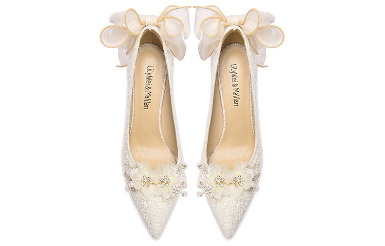 Lookbook (W) 릴리 웨이 패브릭 리본 스틸레토 (화이트) NN-203-a