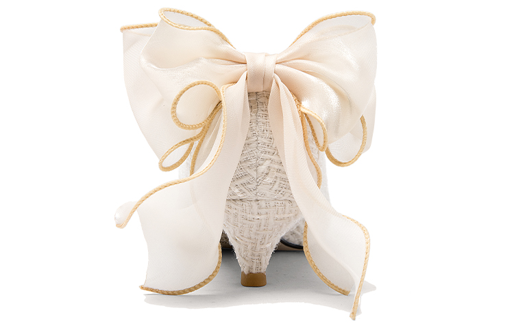 Shop (W) 릴리 웨이 패브릭 리본 스틸레토 (화이트) NN-203-a