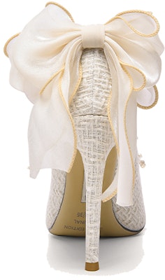 (Women) Lily Wei Fabric High Heels 10cm 'Fashion Comfort Slip-On Stiletto White' NN-203 Shop (Women) Lily Wei Fabric High Heels 10cm 'Fashion Comfort Slip-On Stiletto White' NN-203