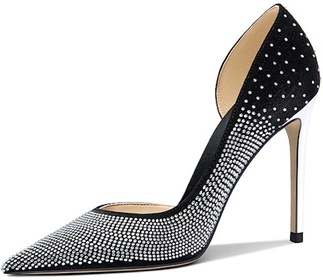 (W) Lily Wei Kain Sepatu Tinggi Bintang Laut 'Rhinestone Hitam' NN-384 Buy (W) Lily Wei Kain Sepatu Tinggi Bintang Laut 'Rhinestone Hitam' NN-384