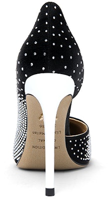 (W) Lily Wei Kain Sepatu Tinggi Bintang Laut 'Rhinestone Hitam' NN-384 Shop (W) Lily Wei Kain Sepatu Tinggi Bintang Laut 'Rhinestone Hitam' NN-384