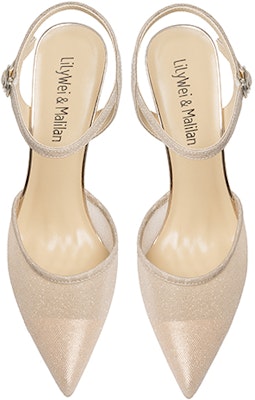 (Women) Lily Wei Fabric Stiletto 'Elegant Temperament Champagne' NN-447 Lookbook (Women) Lily Wei Fabric Stiletto 'Elegant Temperament Champagne' NN-447