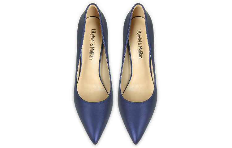 Lookbook Lily Wei 尖頭時尚簡約 細跟 高筒鞋 女款 紫色