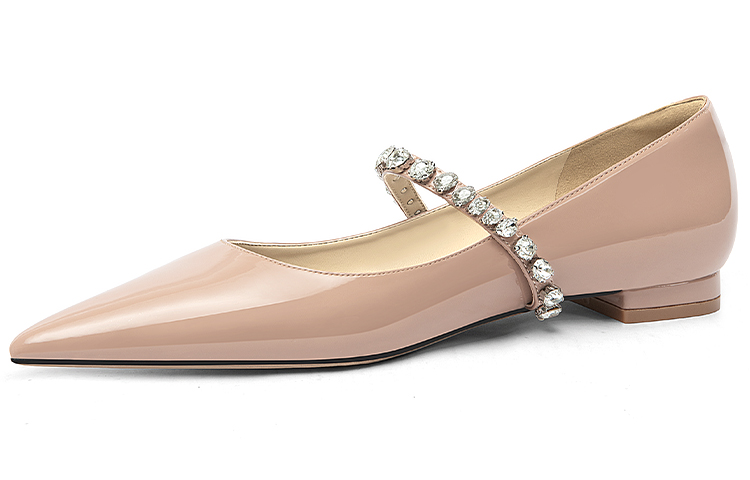 (Women) Lily Wei Flats 'Nude Patent Jelly' NN-458-a