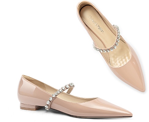 (W) Lily Wei Flats 'Jelly Patent Warna Nude' NN-458-a Shop (W) Lily Wei Flats 'Jelly Patent Warna Nude' NN-458-a
