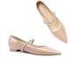 Shop (W) Lily Wei Flats 'Jelly Patent Warna Nude' NN-458-a