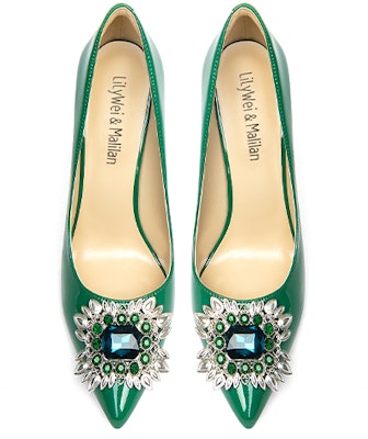 (W) Lily Wei 10cm 高跟鞋 '法式复古优雅翡翠绿' NN-492 Lookbook (W) Lily Wei 10cm 高跟鞋 '法式复古优雅翡翠绿' NN-492