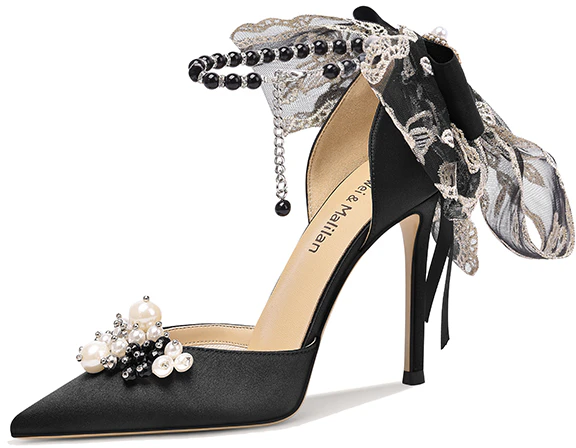women-lily-wei-high-heel-black-beaded-ribbon-bow-nn-186